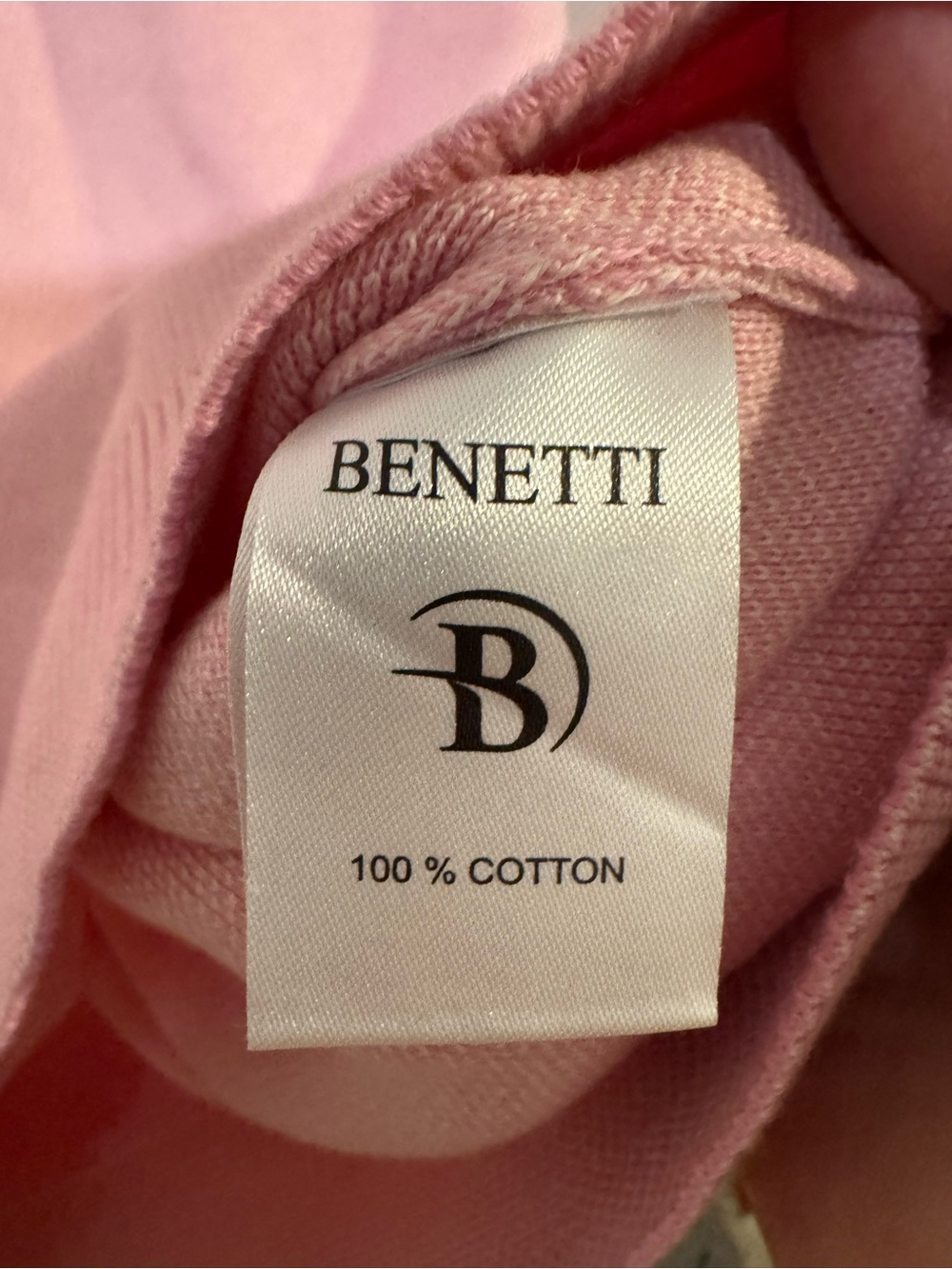 Benetti Gale V-Neck Sweater Men’s 2XL Pink 100% Cotton NWT Smart Casual - Picture 5 of 8